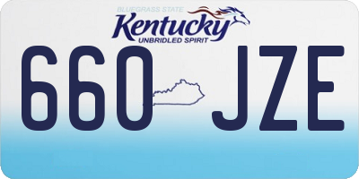 KY license plate 660JZE