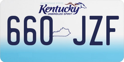 KY license plate 660JZF