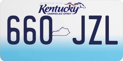KY license plate 660JZL