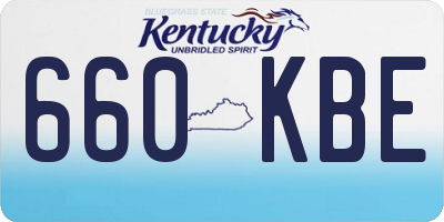 KY license plate 660KBE