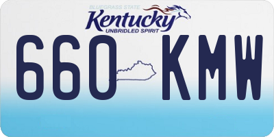 KY license plate 660KMW