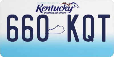 KY license plate 660KQT