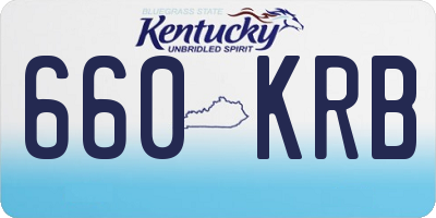 KY license plate 660KRB