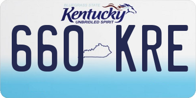 KY license plate 660KRE