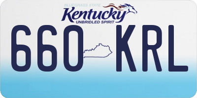 KY license plate 660KRL
