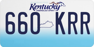 KY license plate 660KRR