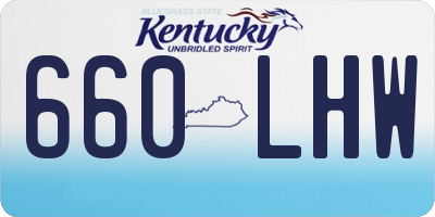 KY license plate 660LHW