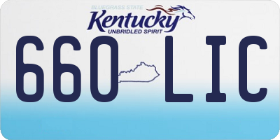 KY license plate 660LIC