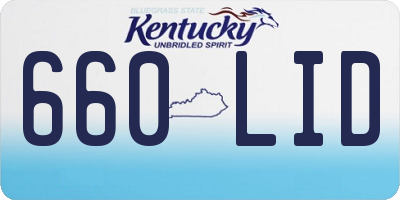 KY license plate 660LID