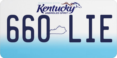 KY license plate 660LIE