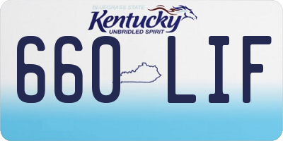 KY license plate 660LIF