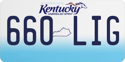 KY license plate 660LIG
