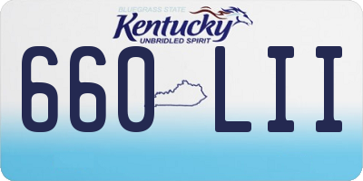 KY license plate 660LII