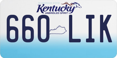KY license plate 660LIK