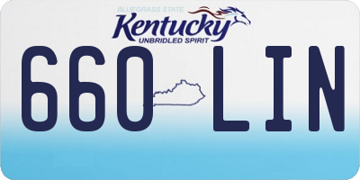 KY license plate 660LIN