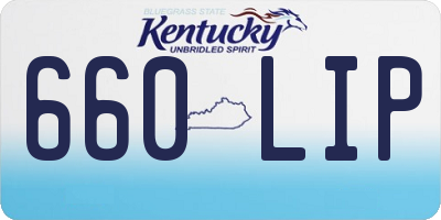 KY license plate 660LIP