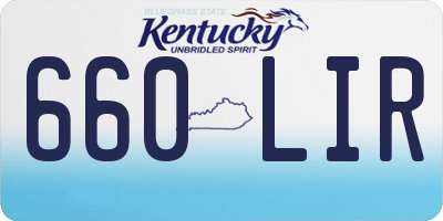 KY license plate 660LIR