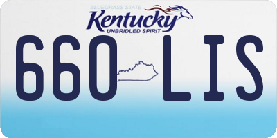 KY license plate 660LIS