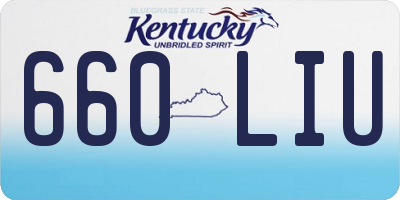 KY license plate 660LIU