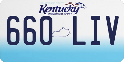 KY license plate 660LIV