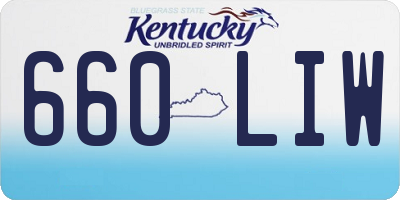 KY license plate 660LIW