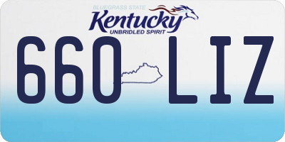 KY license plate 660LIZ