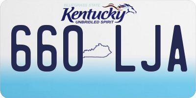 KY license plate 660LJA
