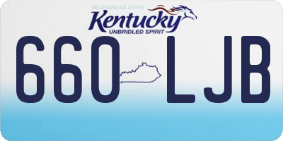 KY license plate 660LJB