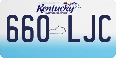KY license plate 660LJC