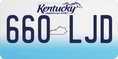 KY license plate 660LJD