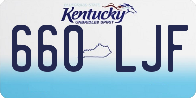 KY license plate 660LJF