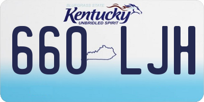 KY license plate 660LJH