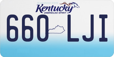 KY license plate 660LJI