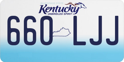 KY license plate 660LJJ