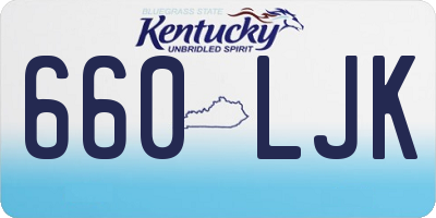 KY license plate 660LJK