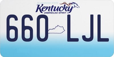 KY license plate 660LJL