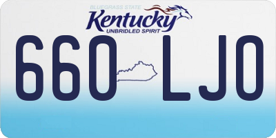 KY license plate 660LJO