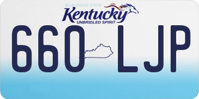 KY license plate 660LJP