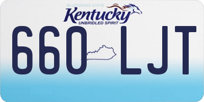 KY license plate 660LJT