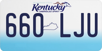 KY license plate 660LJU