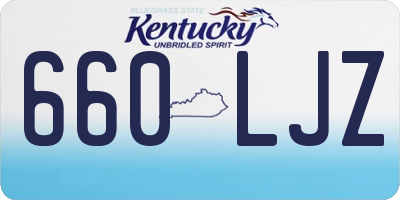KY license plate 660LJZ