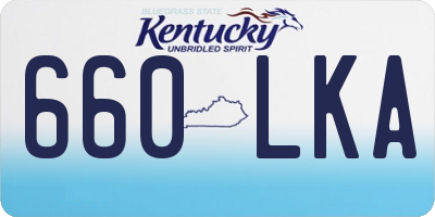 KY license plate 660LKA