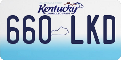 KY license plate 660LKD