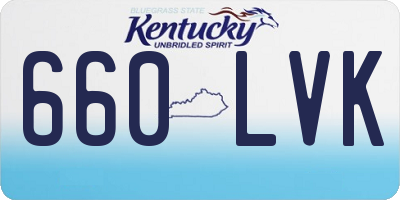 KY license plate 660LVK