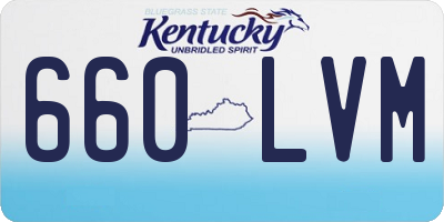 KY license plate 660LVM