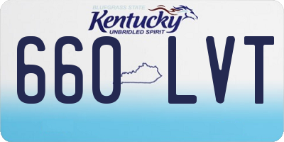 KY license plate 660LVT