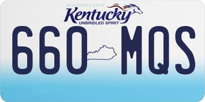 KY license plate 660MQS
