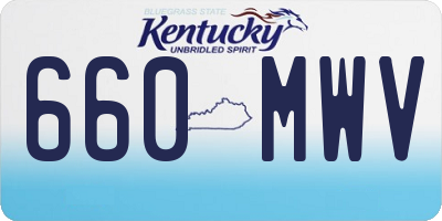 KY license plate 660MWV