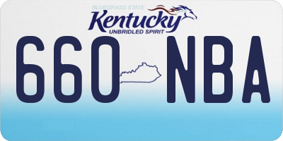 KY license plate 660NBA