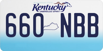 KY license plate 660NBB